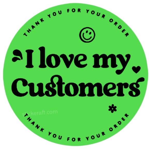 thank you for your order I love my Customers ! thank you sticker for business - Picture 11 of 13